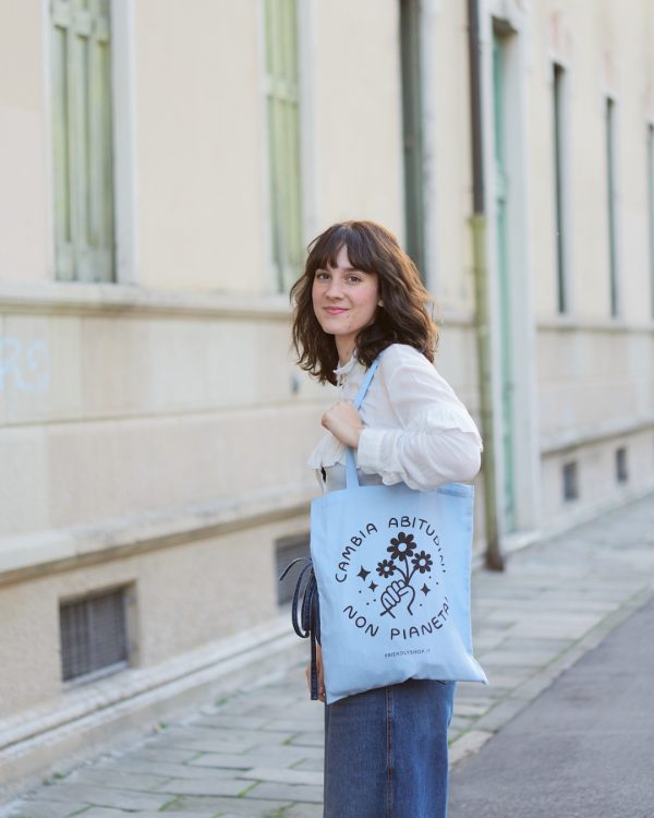 Friendly Shop Tote Bag In Cotone Biologico Fronte
