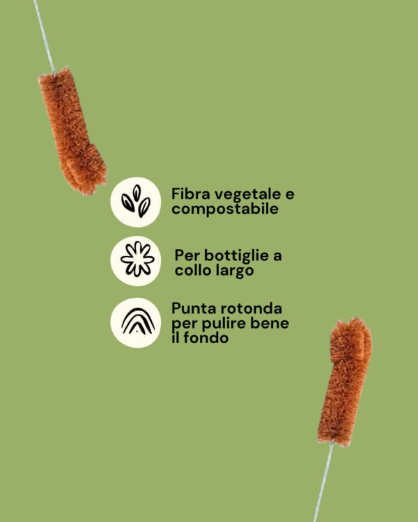 La Drogueri Ecologique Spazzola per Bottiglie Cocco Info