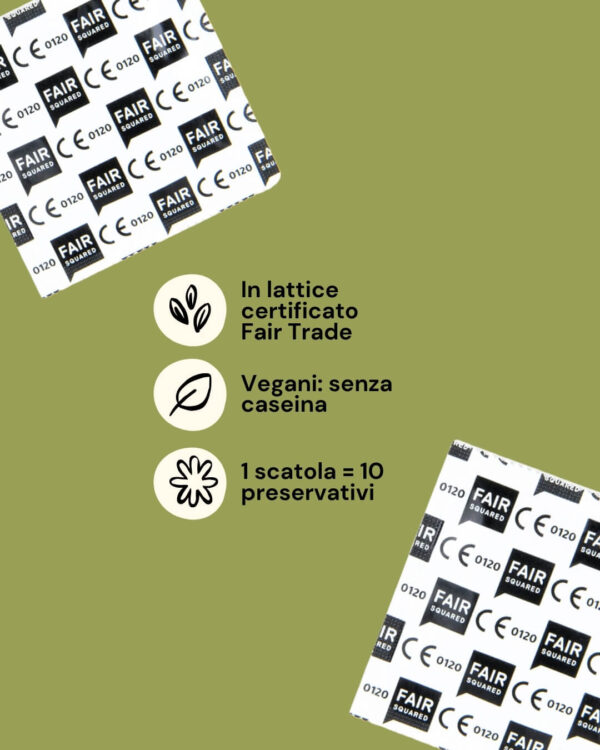 Fair Squared Preservativi Vegani in Lattice Naturale Info
