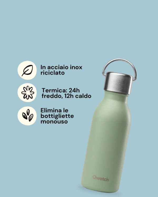 Qwetch Borraccia Termica in Acciaio Inossidabile 350ml Info
