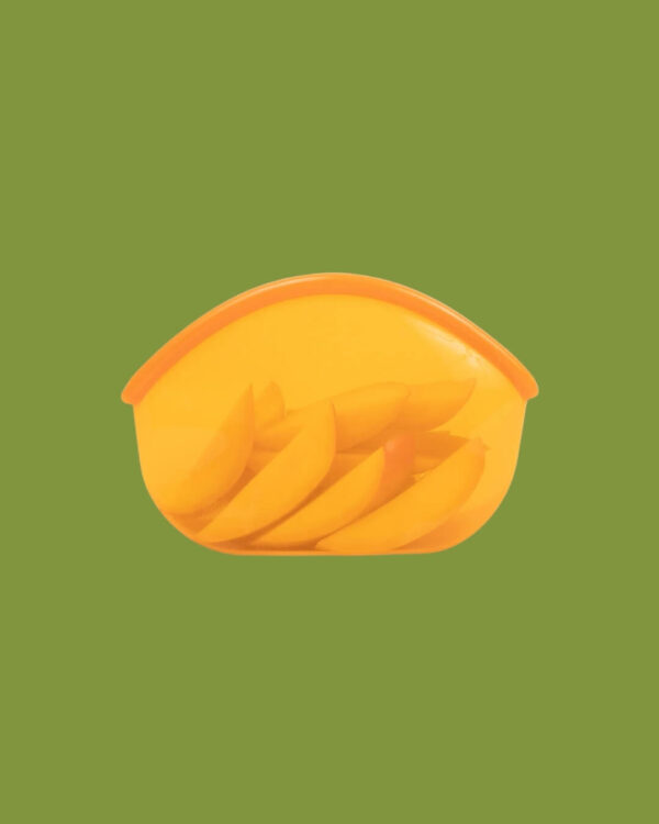 Food huggers busta in silicone riutilizzabile large amber