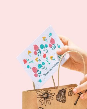 Bloom Your Message Biglietto Piantabile Flowers Makes Me Happy