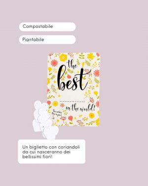 Bloom Your Message Biglietto con Coriandoli Piantabili Info