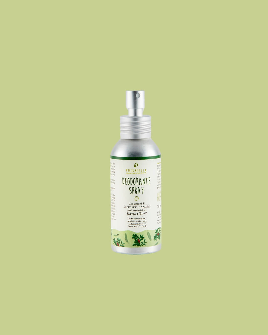 Potentilla deodorante ricaricabile spray salvia dispenser