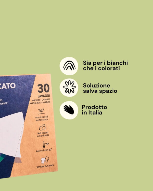 R5 living detersivo in fogli lavatrice info