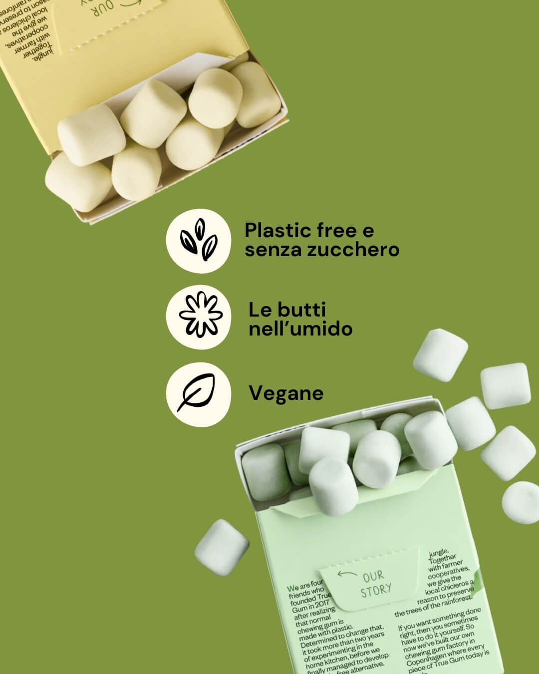 Chewing gum naturale - true gum 2 True gum chewing gum naturale ambientata info