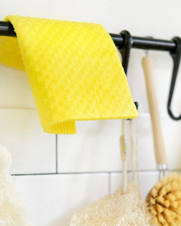 Ecoliving Set 4 Panni Lavasciuga Giallo In Utilizzo