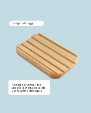 Redecker Piattino Porta Sapone in Legno di Faggio Retro