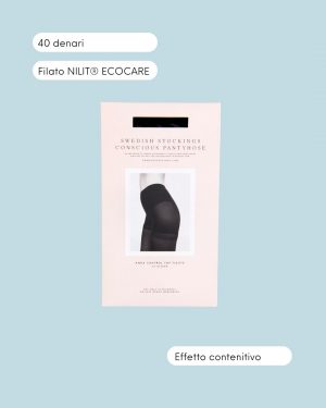 Swedish Stockings Calze Anna Control Top Black 40 Denari