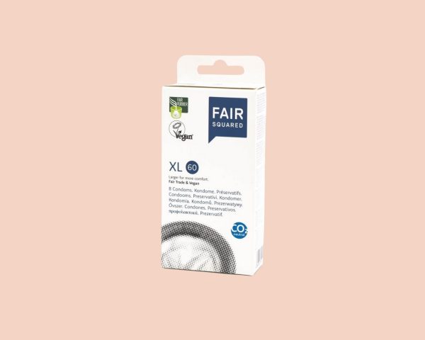 Banner Fair Squared Preservativi Vegani In Lattice Naturale Xl