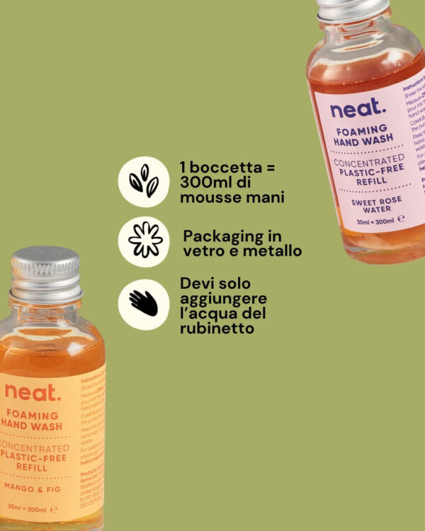 Neat mousse detergente mani ricaricabile info