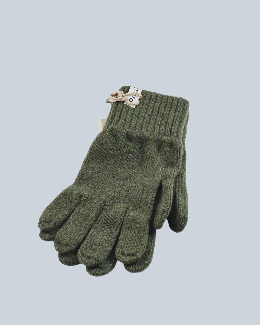 Rifò guanti in lana rigenerata pier paolo verde
