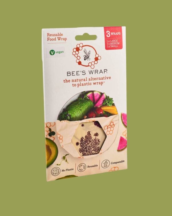 Bee's Wrap Set 3 Fogli Cerati per Alimenti Veg