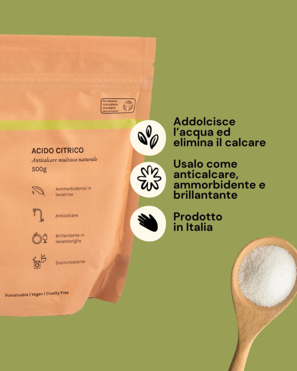 R5 LIVING Acido Citrico Puro in Polvere Info