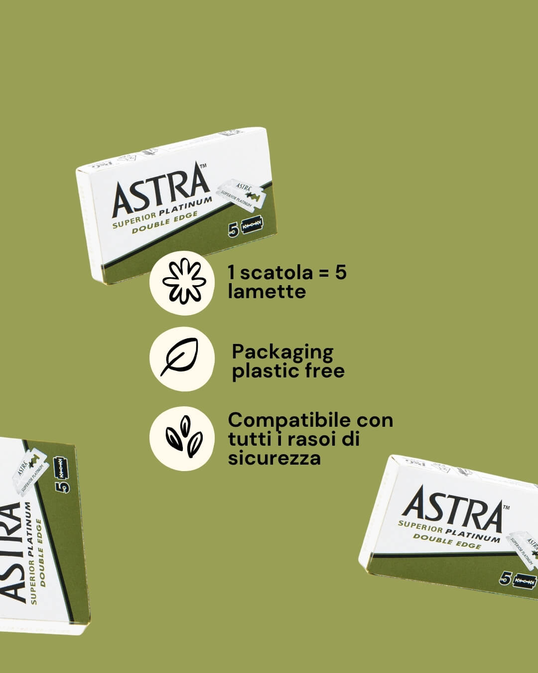 Lamette per rasoio di sicurezza - astra 2 Astra lamette per rasoio di sicurezza da 5 info