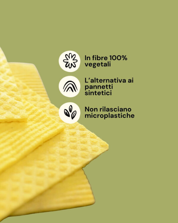 EcoLiving Set 4 Panni Spugna in Cellulosa Info