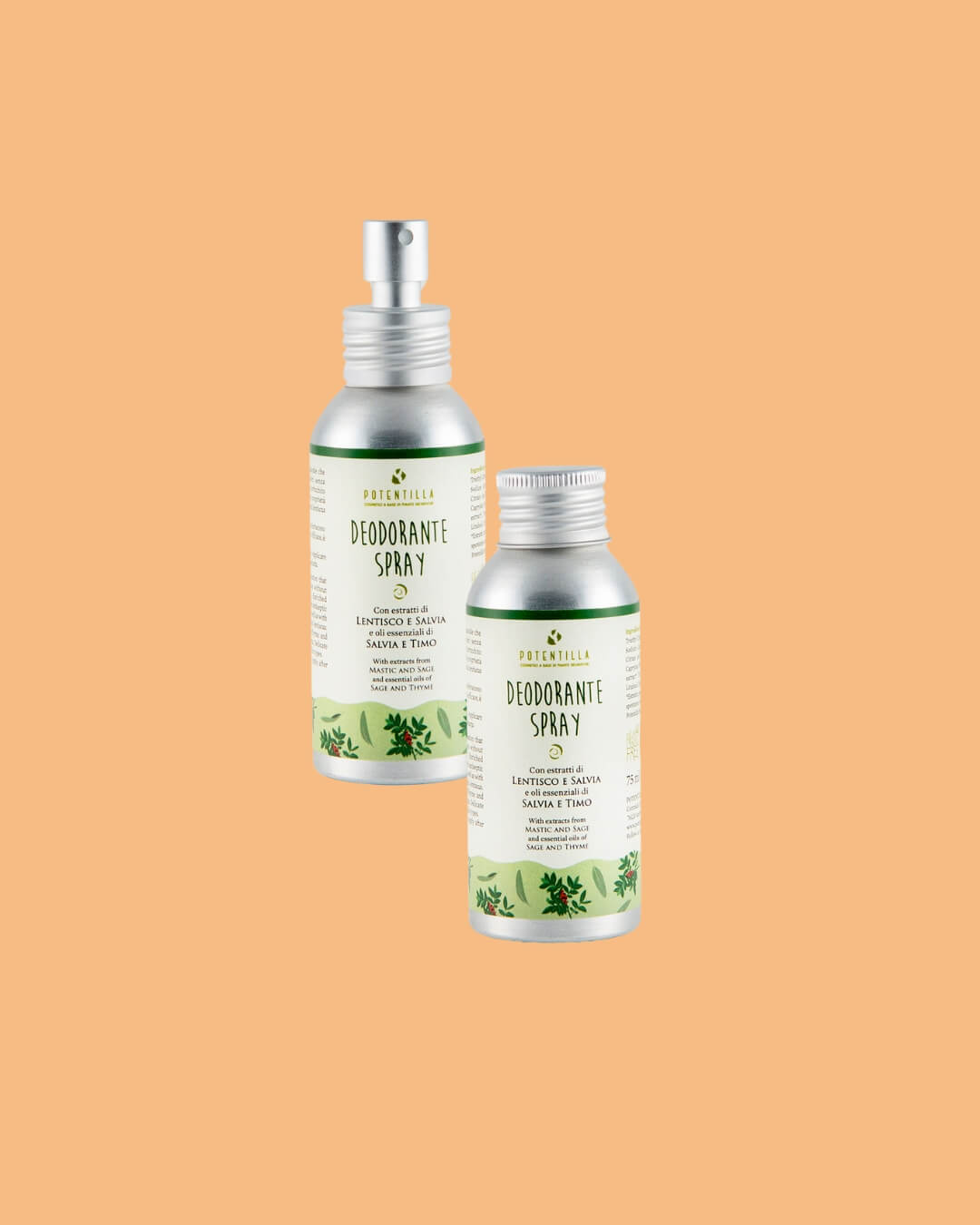 Potentilla deodorante ricaricabile spray salvia e timo