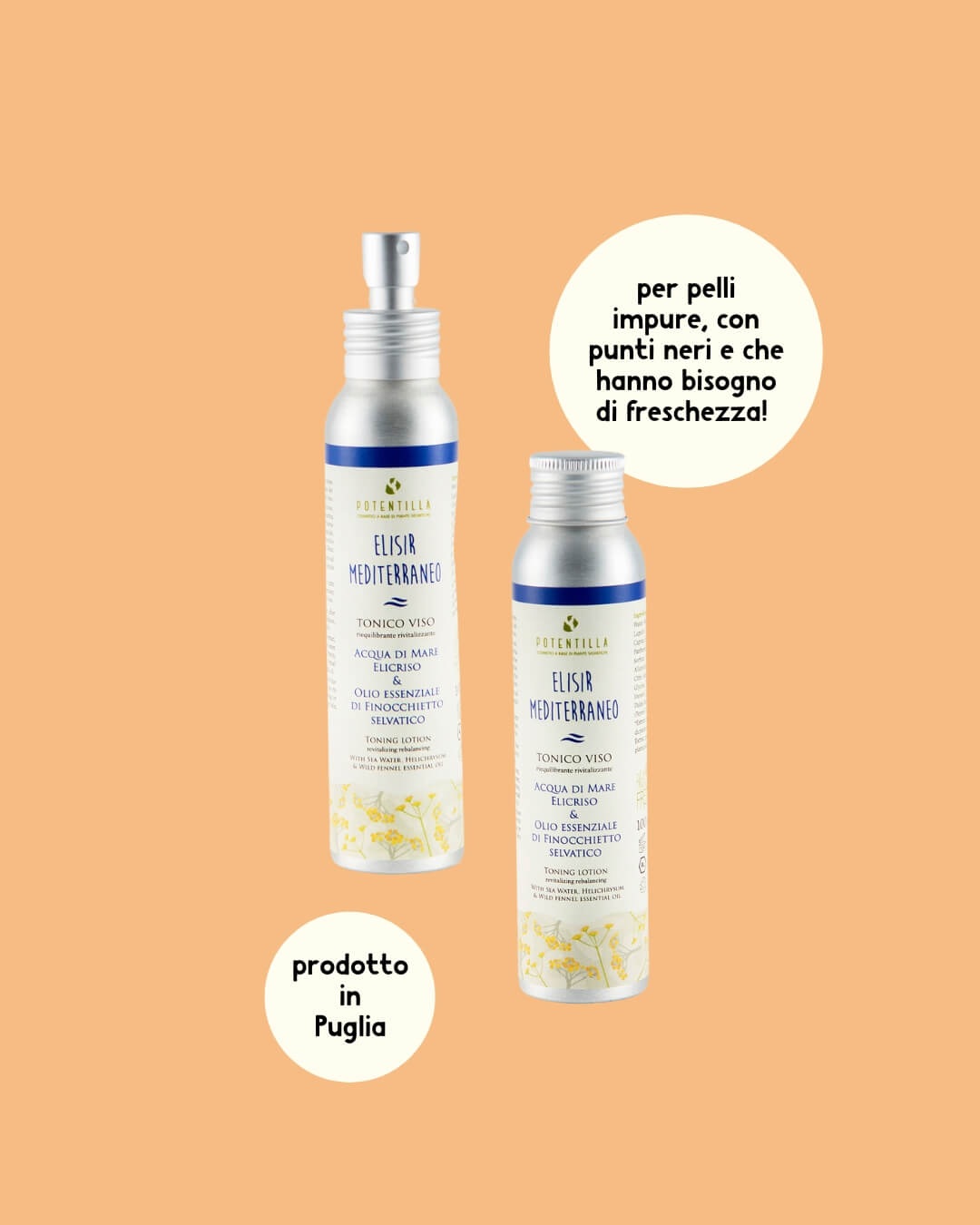 Potentilla tonico viso dispenser e refill informazioni