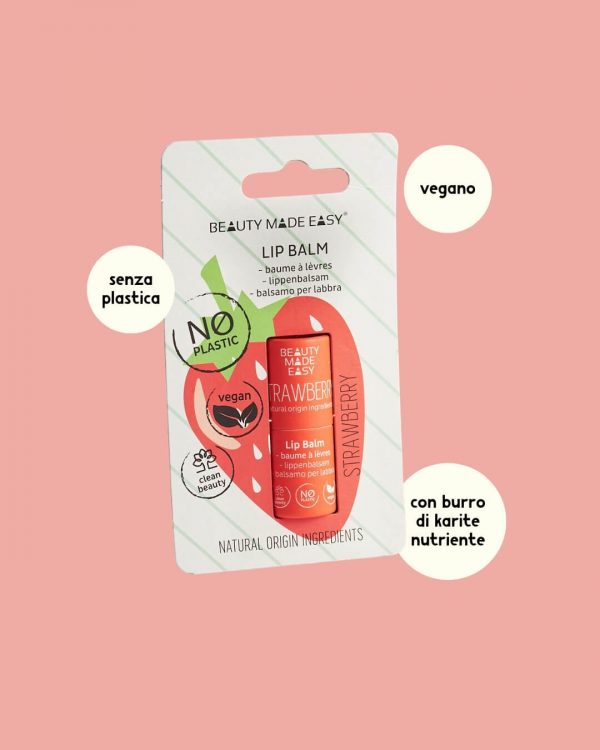 Beauty Made Easy Balsamo Labbra Naturale Strawberry Info