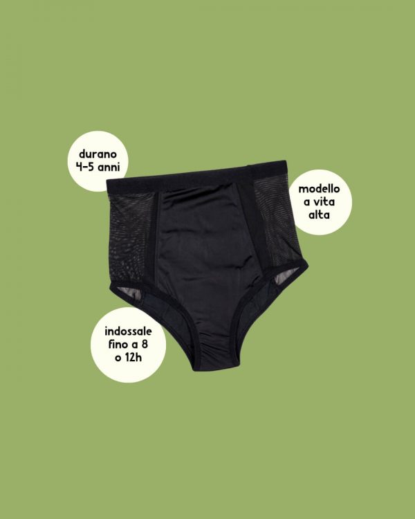 Fluxies Mutande Mestruali a Vita Alta Hi-Waist Aperte Info