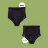 Fluxies Mutande Mestruali a Vita Alta Hi-Waist Fronte Retro