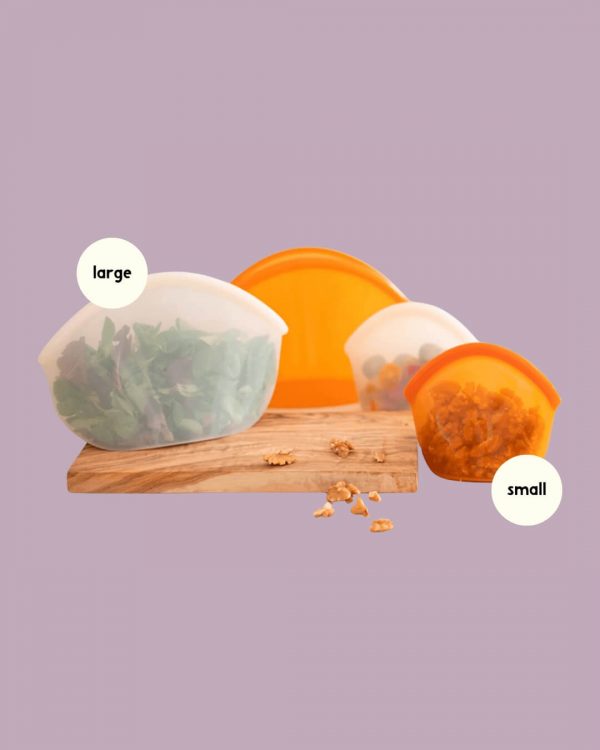 Food Huggers Busta in Silicone Riutilizzabile Multiuso Misure