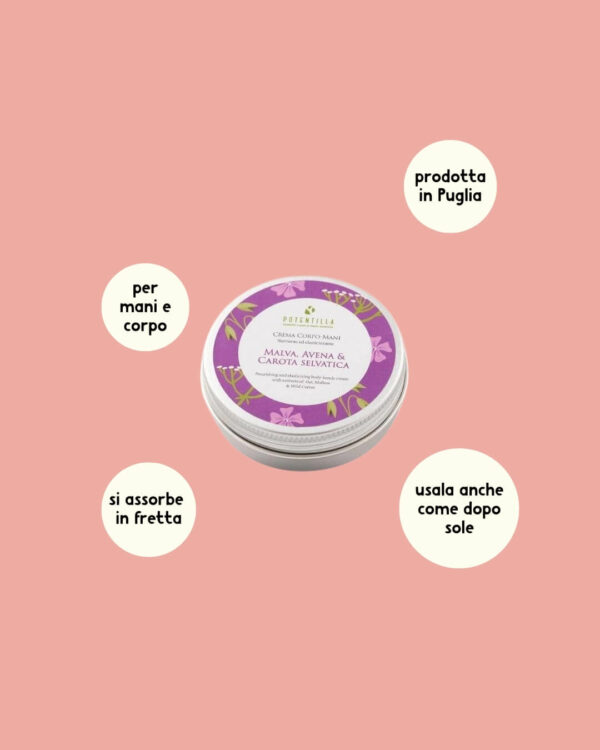 Potentilla crema nutriente corpo e mani 60ml info