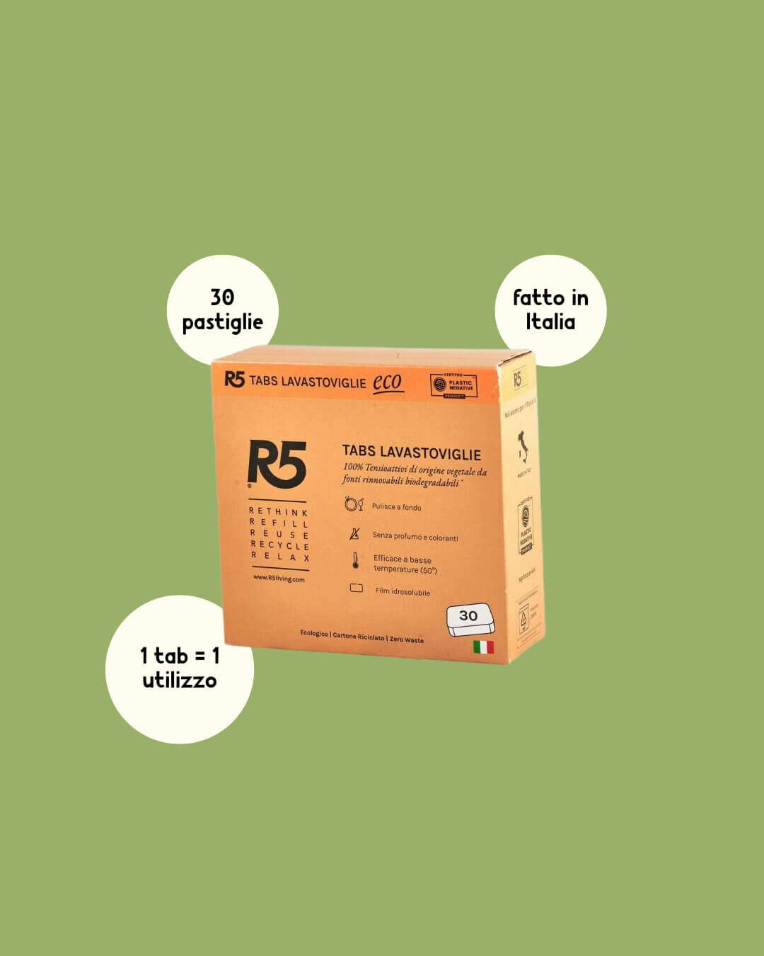 R5 living detersivo lavastoviglie in tabs info