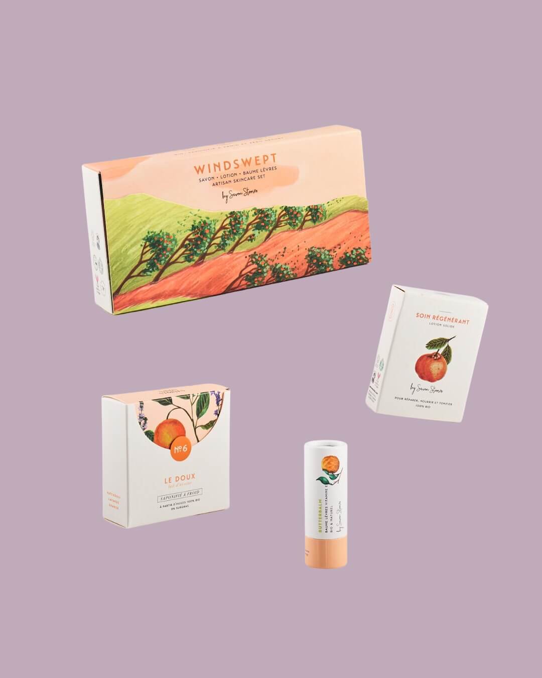 Savon storie cofanetto regalo winter windswept aperto completo