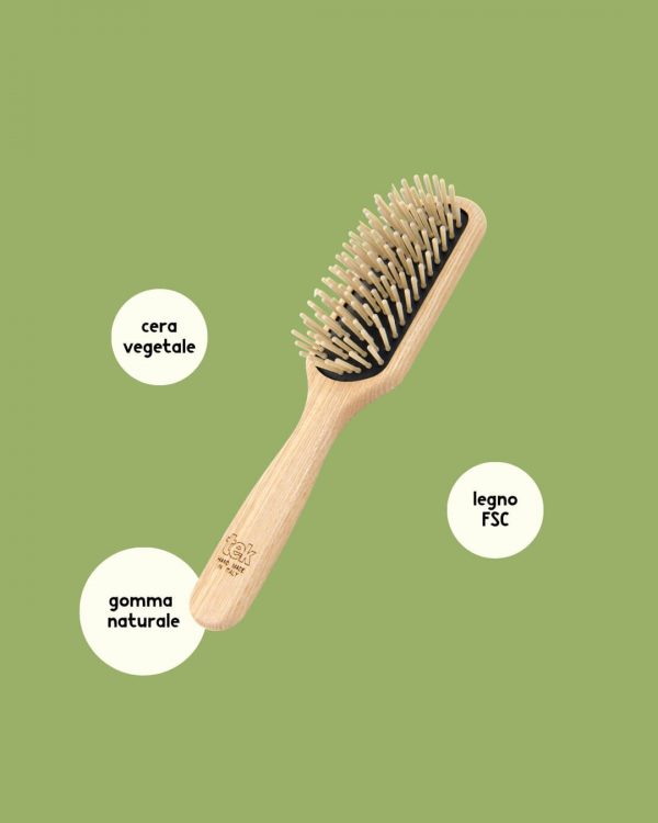 Tek Spazzola in Legno per Capelli Info