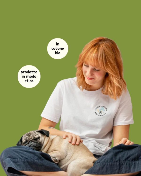 Friendly shop t-shirt cambia abitudini non pianeta informazioni