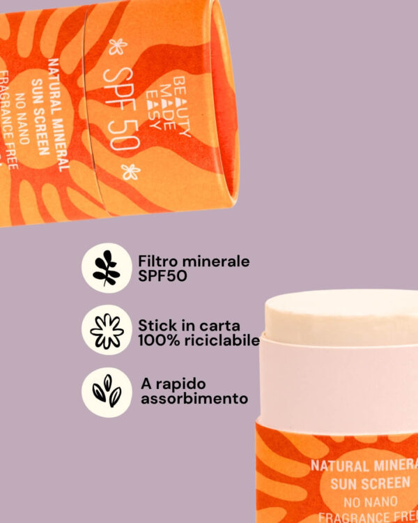 Beauty Made Easy Stick Solare SPF50 Info