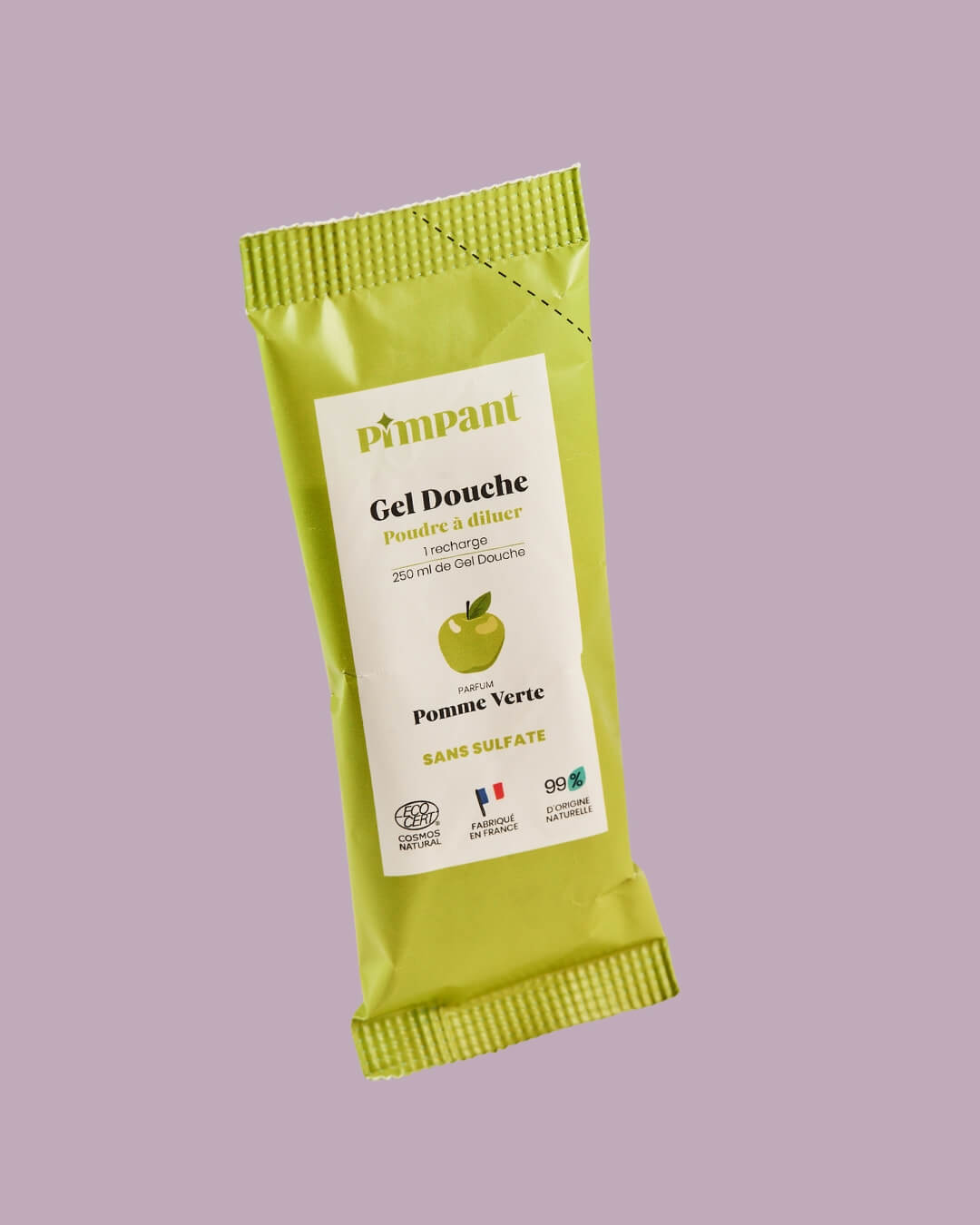 Pimpant gel doccia in polvere mela verde