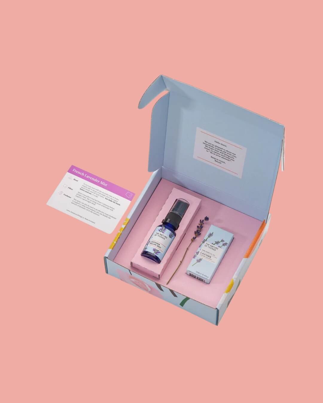 Box regalo lavender pillow mist - the nature of things 2 The nature of things box regalo lavender scent aperta