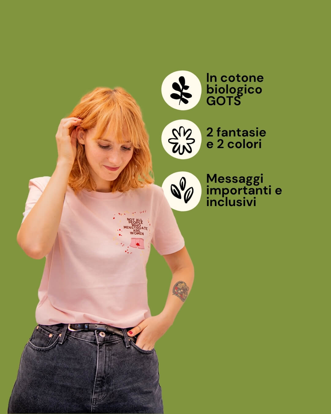 T-shirt in cotone biologico - your best period 2 Your best period tshirt not all people info