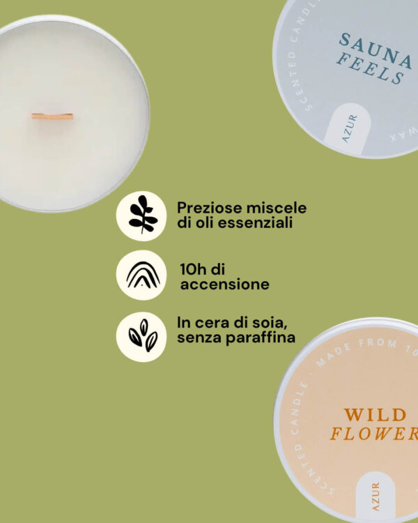Azur Candela Vegetale Info