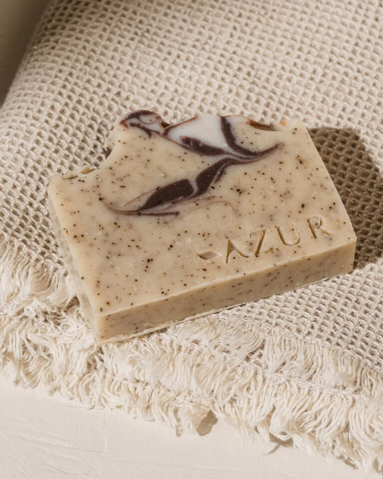 Azur sapone mani coffee ambientato